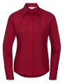 Dames blouse Poplin Russell 942F lange mouw clasic red